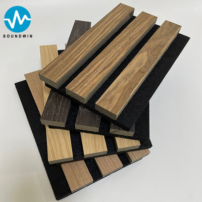Akupanel akoestisch slatenpaneel hout modern interieur geluidsdicht wanddecoratie akoestische wandpanelen