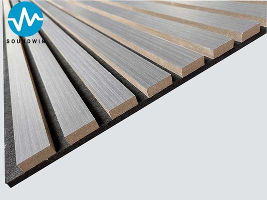 Zwart sandelhout akoestisch houten muurpanelen zwart felt zwart sandelhoutmateriaal